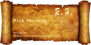 Rick Hartvig névjegykártya